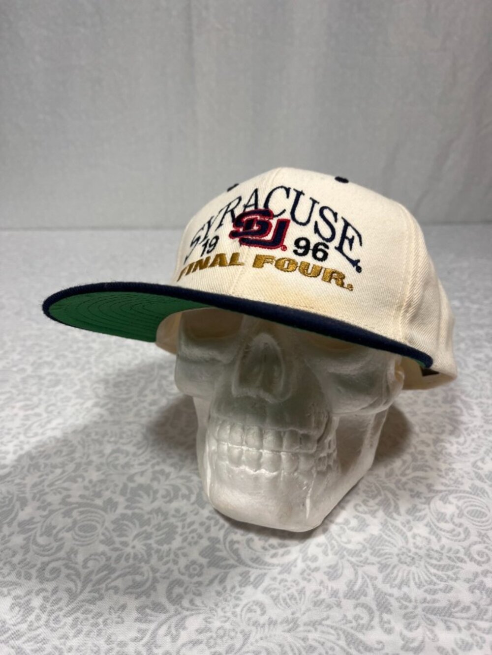 Vtg SU Syracuse Orangemen NCAA Snapback Hat Headmaster Inc Final Four Wool 1996